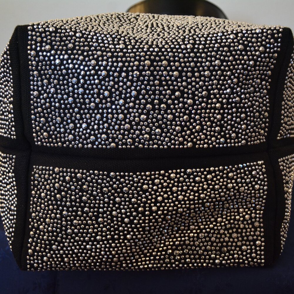 Black Shimmering Studs Bucket Bag - Picture 5 of 7